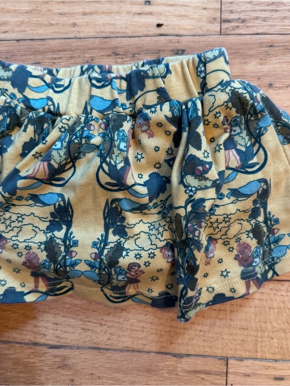 Kate Quinn 0-3M Yellow Fairy Print Organic Cotton Bubble Skirt with Bloomers‎